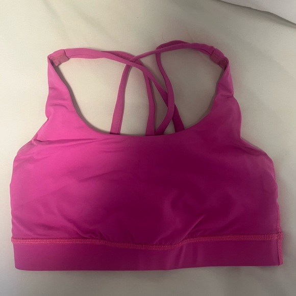 Lululemon energy bra in bright pink, size 4 - Picture 1 of 3